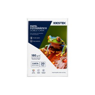 Fotográfico 180g Doble Cara Carta Paq × 20 Hojas Carta |