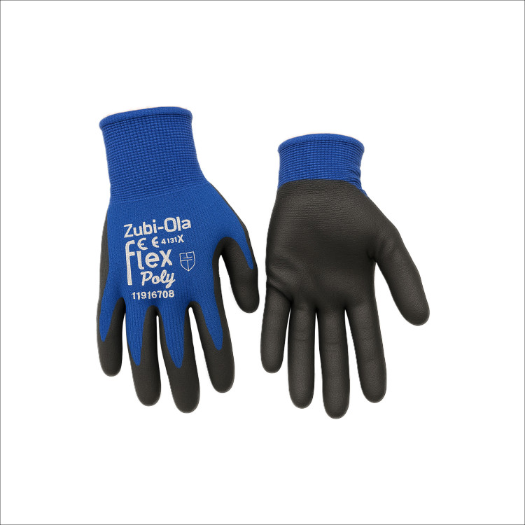 GUANTE FLEX-POLIESTER AZUL ZUBI-OLA - NUMERO 9