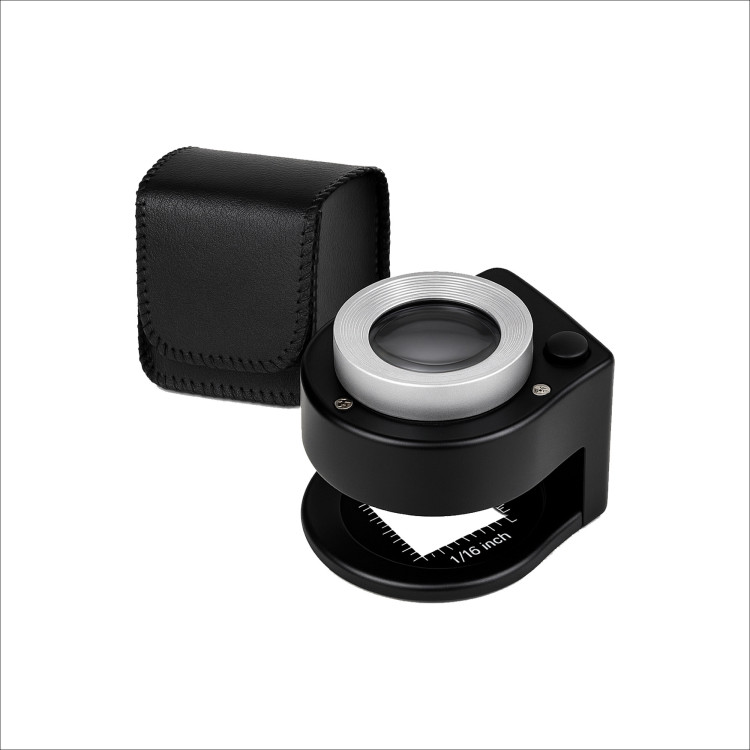 LUPA CUENTA HILOS METALICA DK 30X LUZ LED-VIOLETA