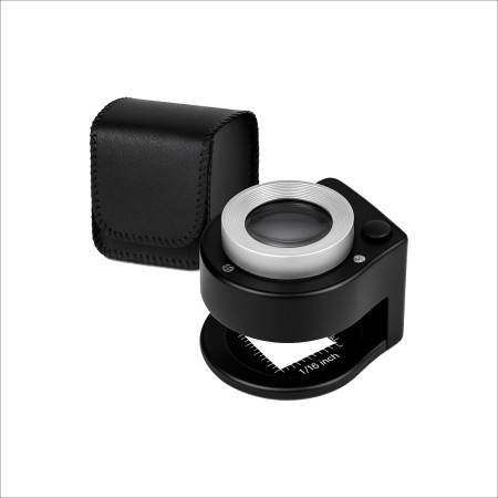 LUPA CUENTA HILOS METALICA DK 30X LUZ LED-VIOLETA