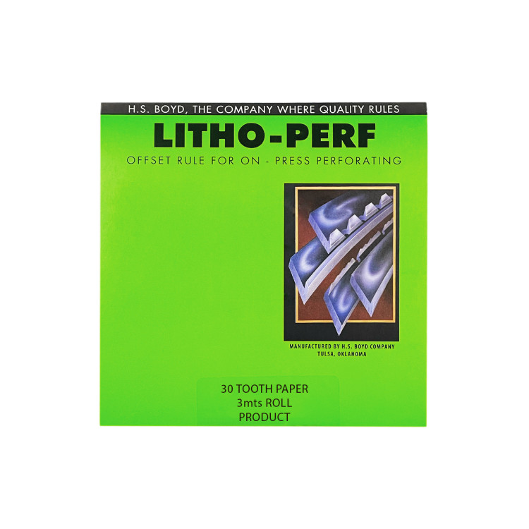 CINTA LITHO PERF 30 DIENTES X PULGADA ROLLO X 3MTS (VERDE)