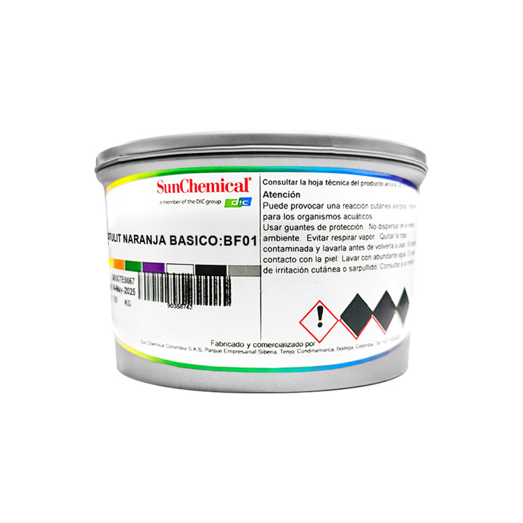 TINTA PANTONE NARANJA BASICO X 1KG SUN CHEMICAL
