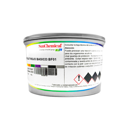 Tinta Pantone Sun Chemical Rojo Básico 1 KG | Destek