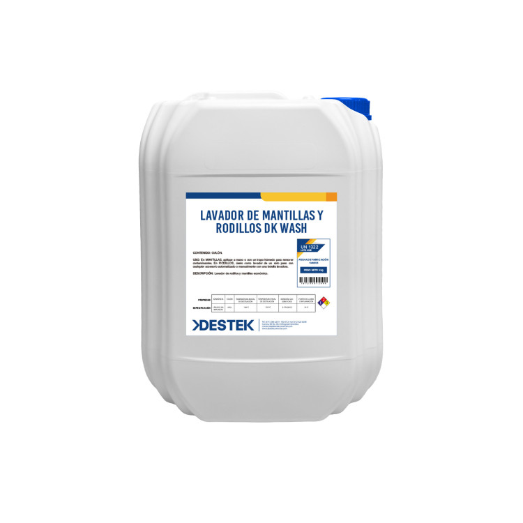 LAVADOR DK-WASH PARA MANTILLAS Y RODILLOS  BIDON x 5 GALONES
