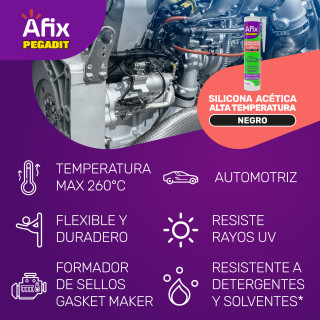 Afix Pegadit Siliconas Alta Temperatura