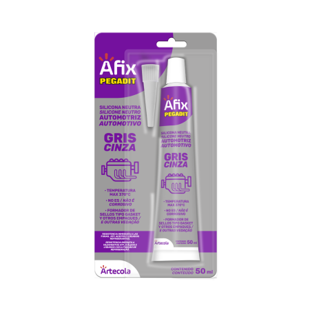 Afix Pegadit Silicona Neutra Gris x Unidad | Destek Comercial
